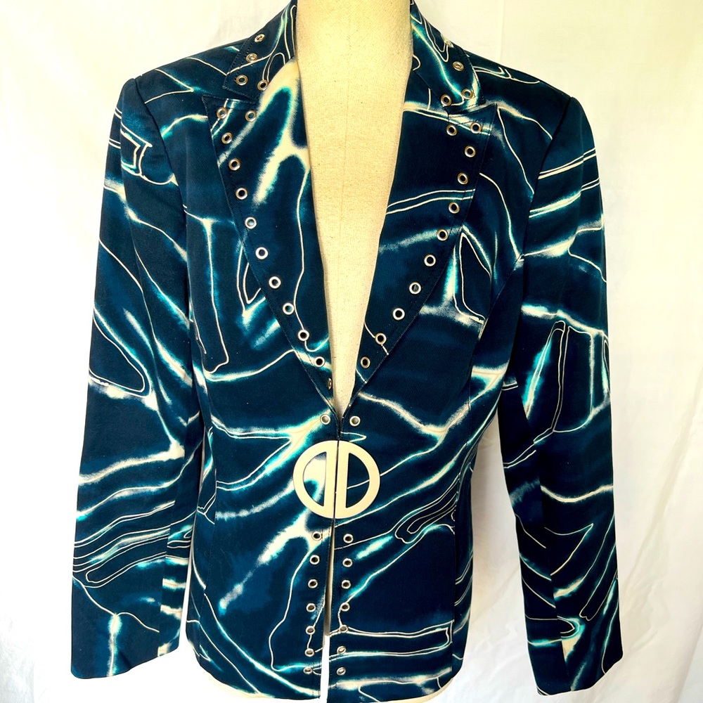 21- Vintage Alberto Makali Tie Dye Denim Jacket Size 10